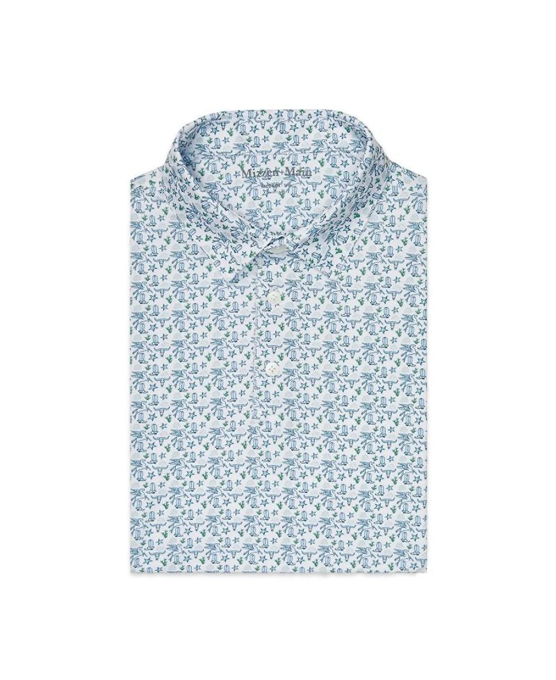 Versa Short Sleeve Polo White Dallas Mosaic