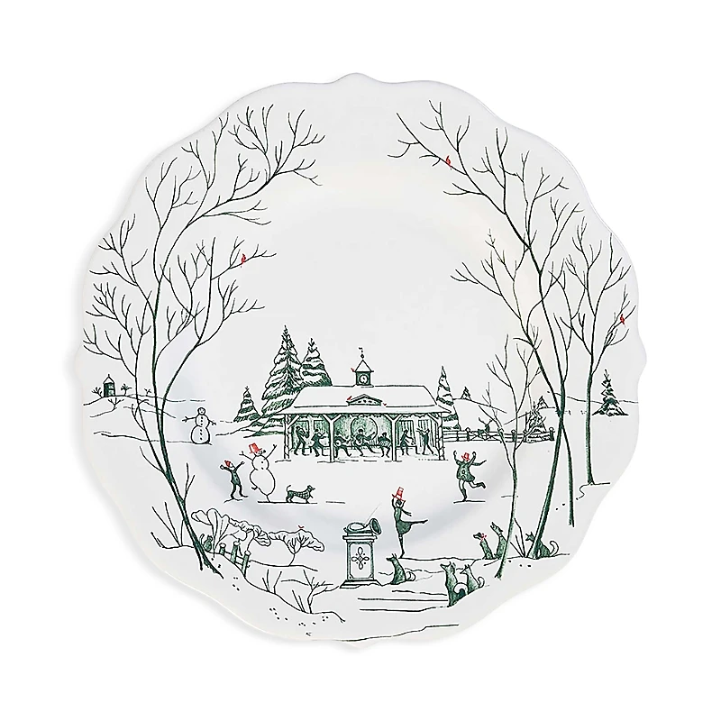 Juliska Country Estate Winter Frolic Dessert Salad Plate, Evergreen