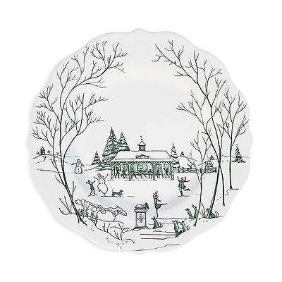 Juliska Country Estate Winter Frolic Dessert Salad Plate, Evergreen