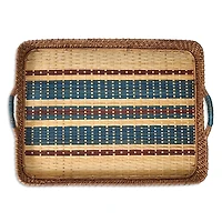 Juliska Danish Stripe 21 Tray, Navy