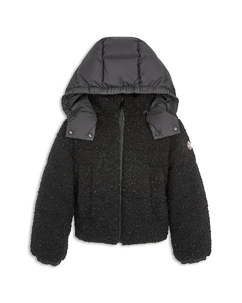 Moncler Girls' Zambaga Teddy Hooded Jacket