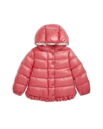 Moncler Girls' Tazui Ruffle Down Puffer Jacket - Baby, Little Kid