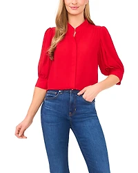 CeCe Collared Button Down Blouse
