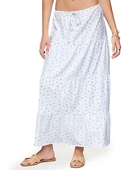 Edikted Charley Floral Tiered Maxi Skirt