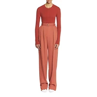 Wool and Viscose like Pants with Darts