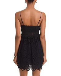Lilia Cotton Eyelet Mini Dress