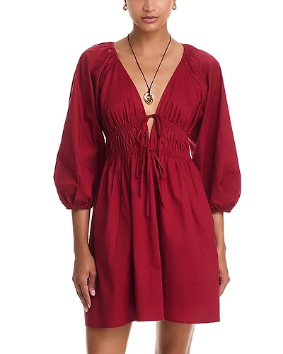 Wayf Leighton Poplin Mini Dress