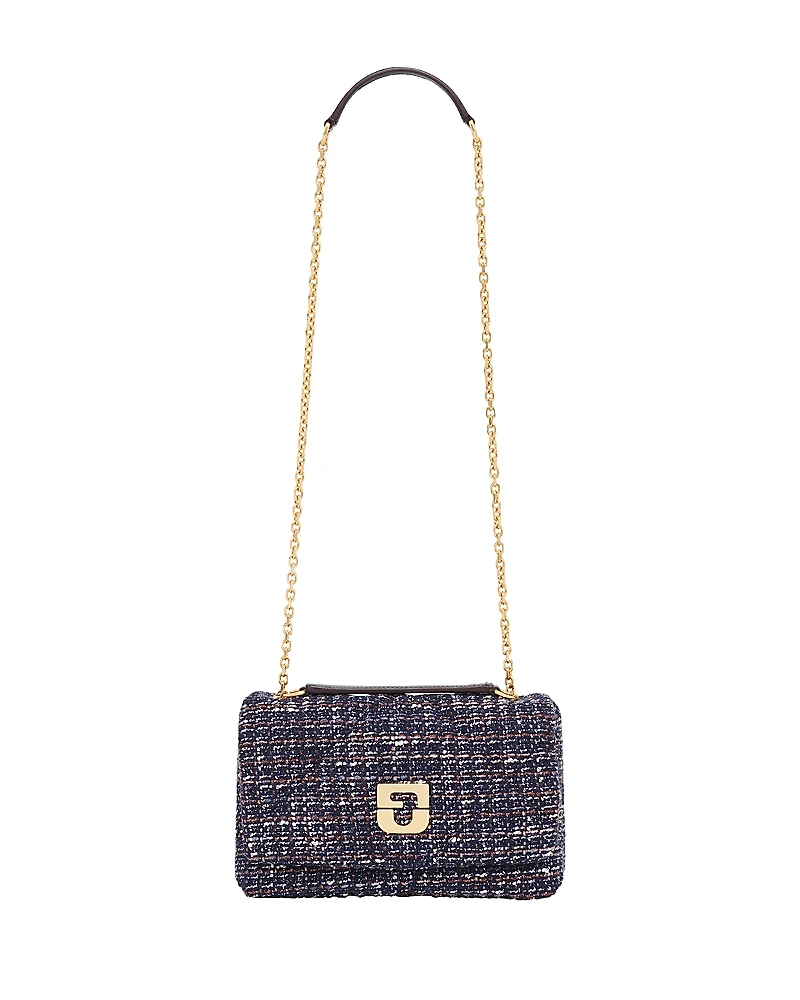 Gerard Darel Le Fanny Tweed Crossbody Bag