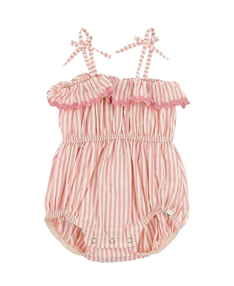 oh baby! Girls' Harriet Ruffle Romper - Cabana Baby