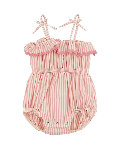 oh baby! Girls' Harriet Ruffle Romper - Cabana Baby