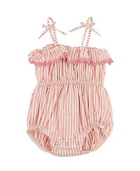 oh baby! Girls' Harriet Ruffle Romper - Cabana Baby