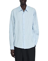Sandro Crinkled Button-Front Shirt