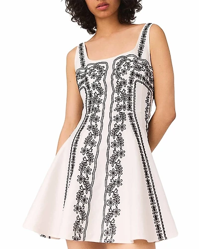 Maje Short Embroidered Dress