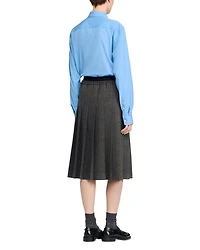 Pleated Rhinestone Skirt