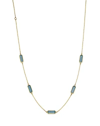Bloomingdale's Fine Collection Blue Topaz Station Necklace
