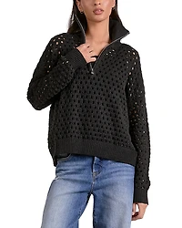 Elan Open Knit Half Zip Sweater