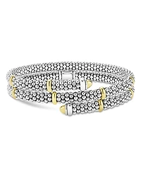 Lagos 18K Yellow Gold & Sterling Silver Signature Caviar Versa Wrap Bracelet