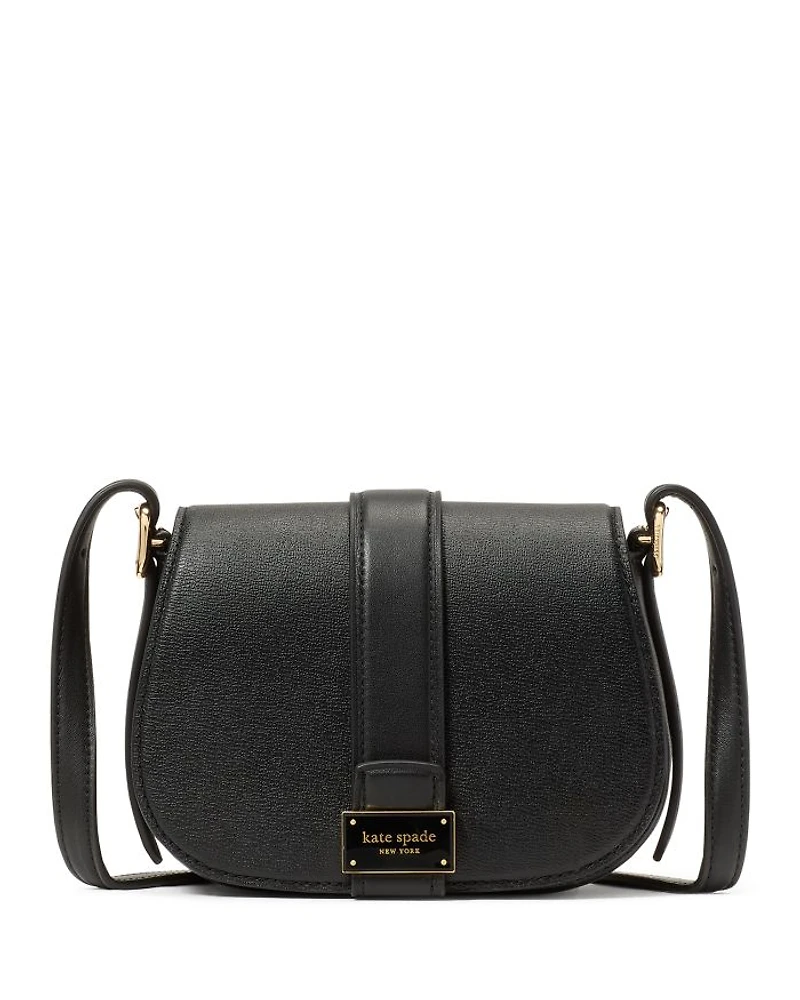 Nouveau Textured Leather Mini Saddle Bag