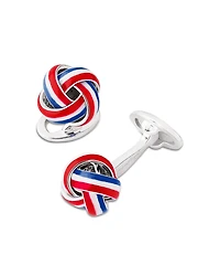 Jan Leslie Red White and Blue Knot Cufflinks