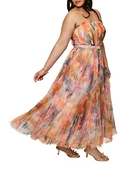 Plus Bromley Strapless Tulle Gown