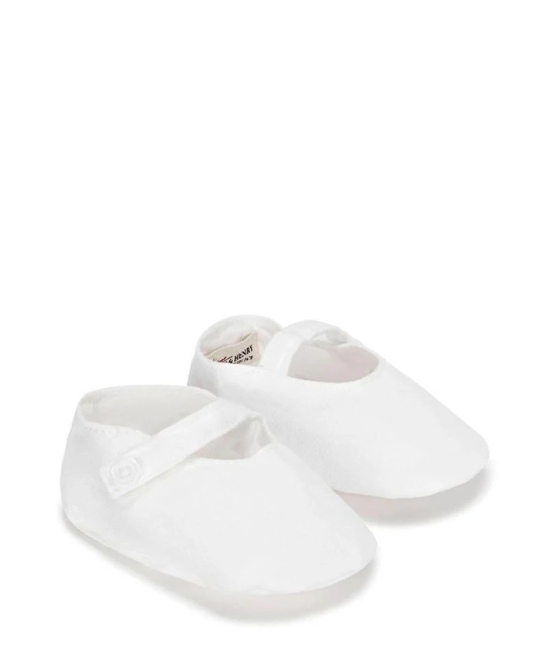 Unisex Linen Button Strap Soft Shoe - Baby
