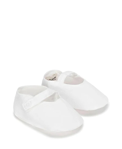 Hope & Henry Unisex Linen Button Strap Soft Shoe - Baby