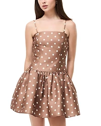 French Connection Structured Taffeta Polka Dot Dress