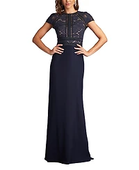 Tadashi Shoji Catrine Lace Bodice Gown