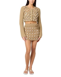 Abbie Flower Crochet Mini Skirt
