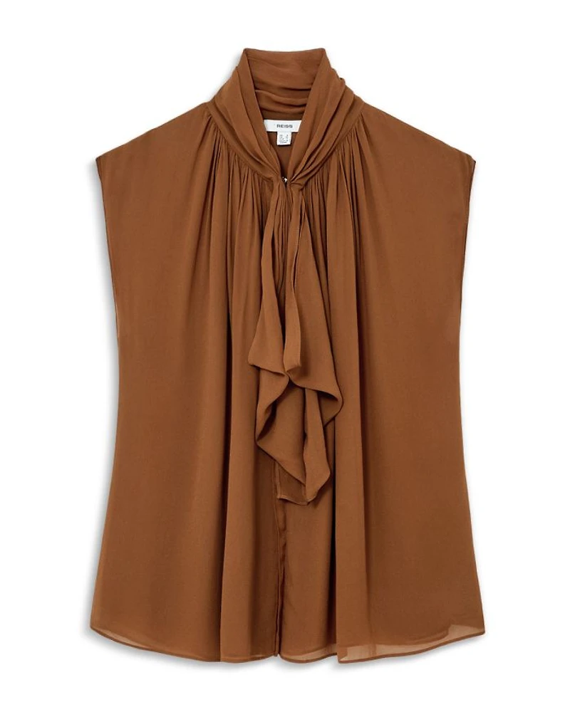 Lucy Ruffle Sleeveless Top