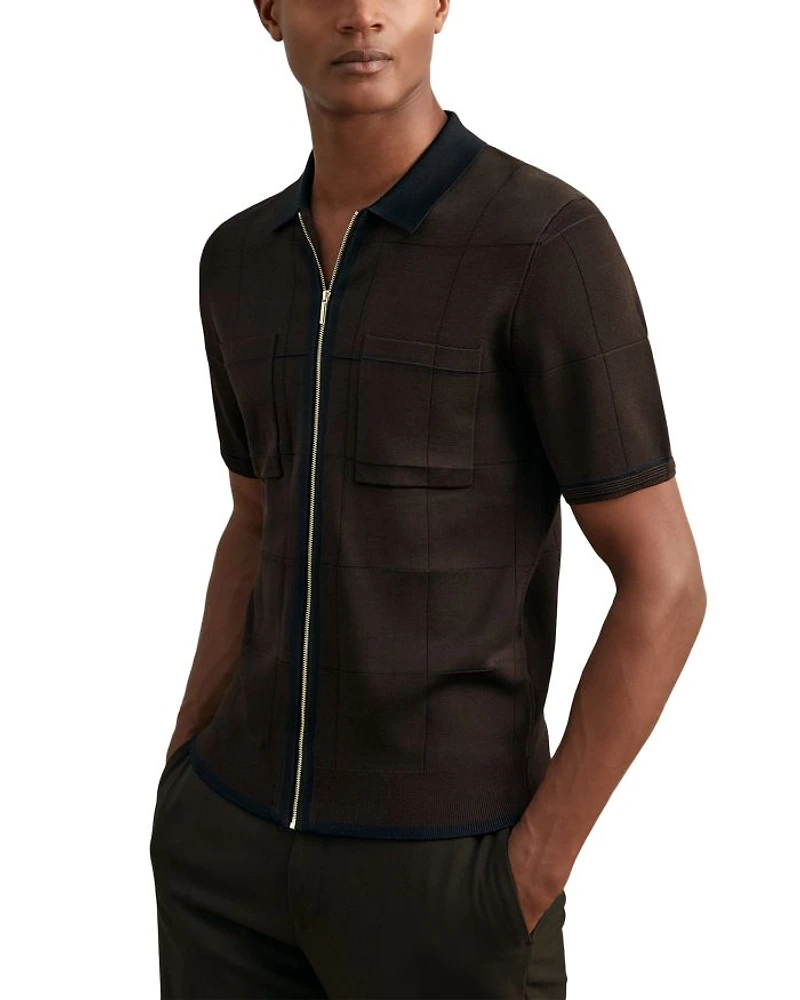 Baxter Zip Front Short Sleeve Shirt