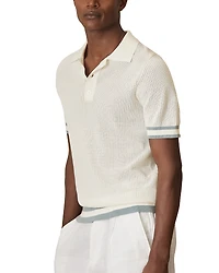 Reiss Knit Mesh Polo Shirt