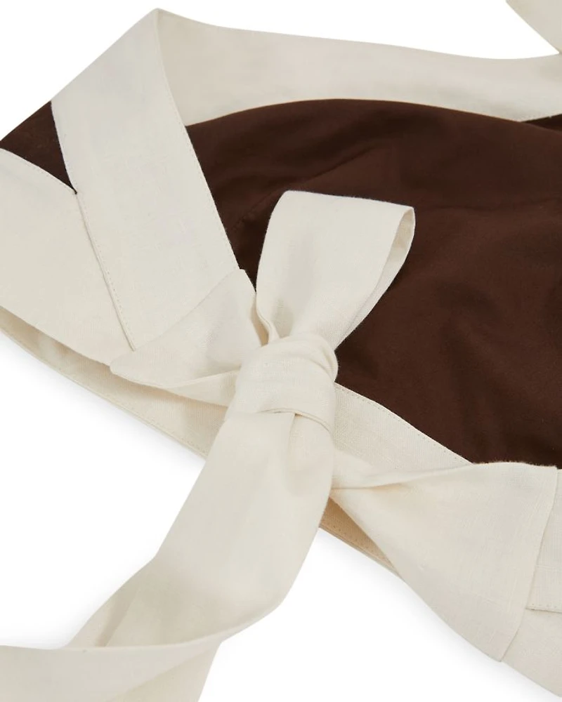 Rebecca Linen Cropped Halter Top