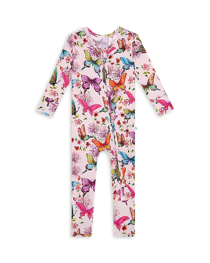 Posh Peanut Girls' Watercolor Butterfly Convertible One Piece - Baby