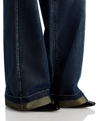 Georgia Wide Leg Metallic Jeans Indigo
