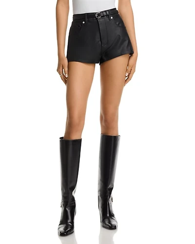 Faux Leather Hot Shorts
