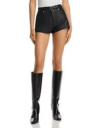 Faux Leather Hot Shorts
