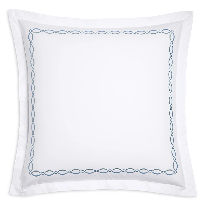 Matouk Brando Embroidered Percale Sham, Euro - Exclusive