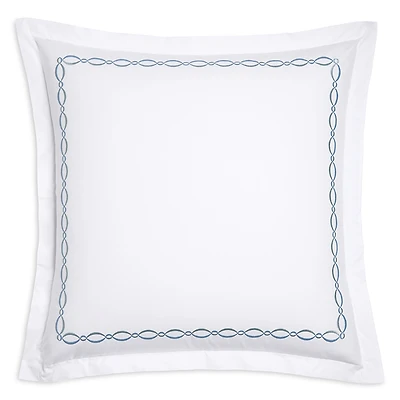 Matouk Brando Embroidered Percale Sham, Euro - Exclusive
