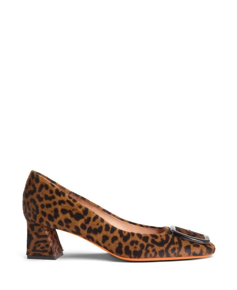 Women's Animal-Print Cavallino Mid-Heel Pump