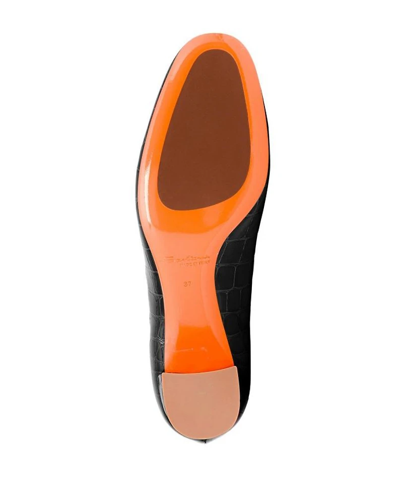 Women's Leather Low-Heel Pump