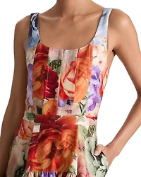 Diana Structured Drop Waist Maxi Dress