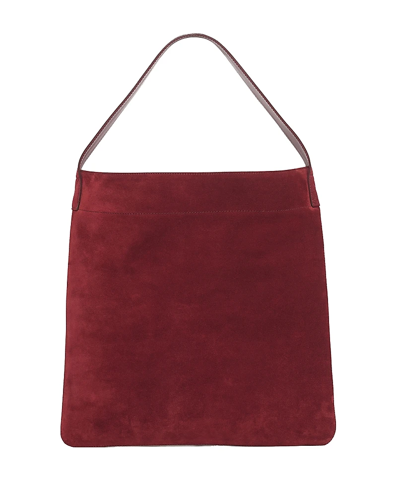 Gerard Darel Lady Paprika Red Suede Hobo Bag