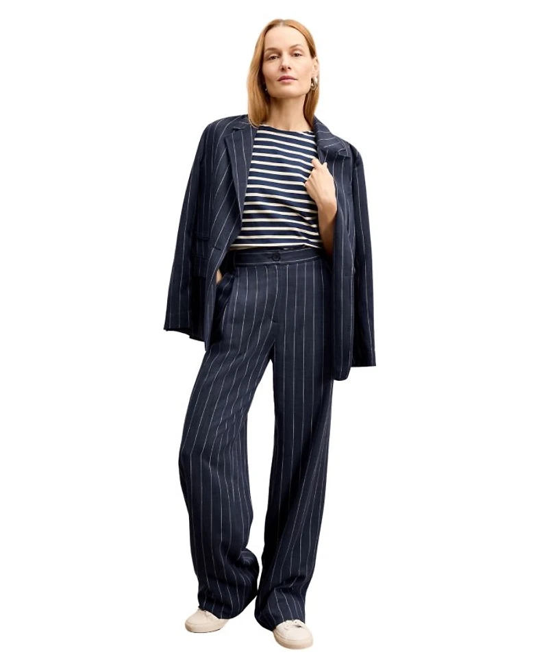 Fitz Pleated Women's Summer Pinstripe Trouser