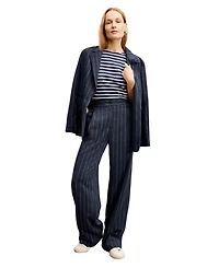 Fitz Pleated Women's Summer Pinstripe Trouser