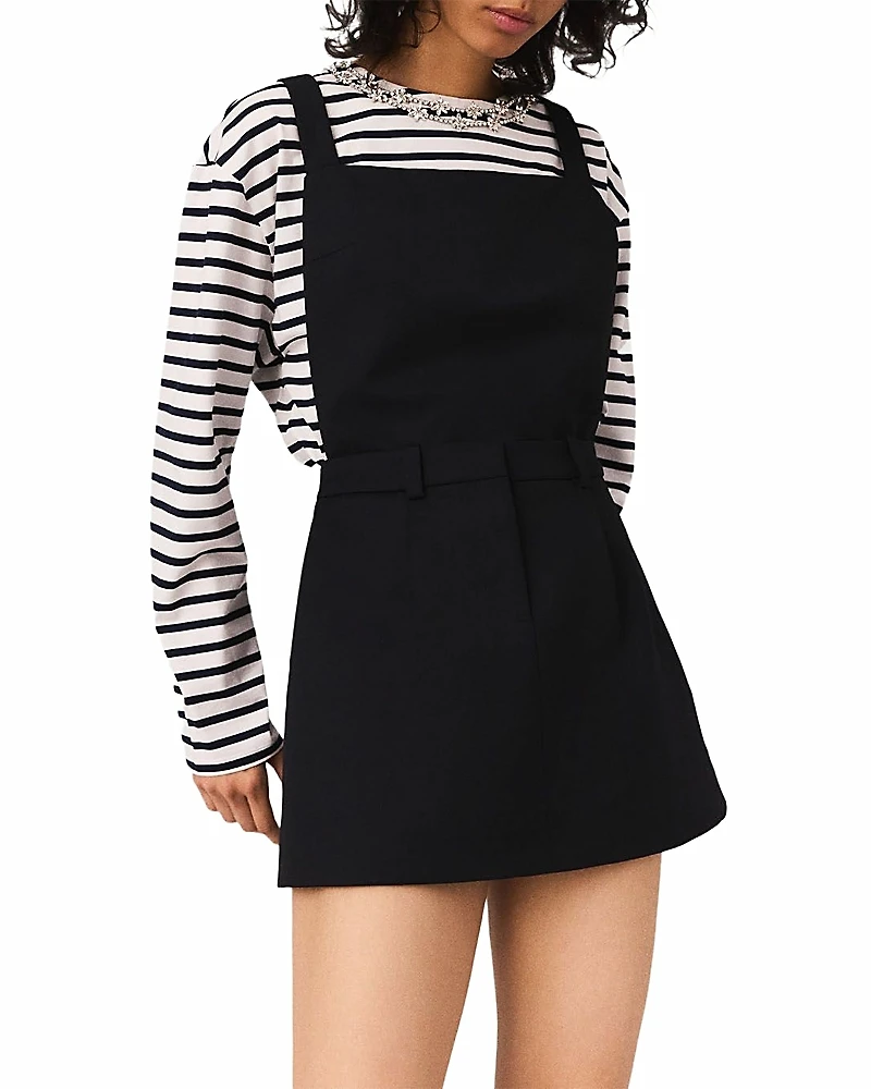 Maje Pinafore Strap Dress
