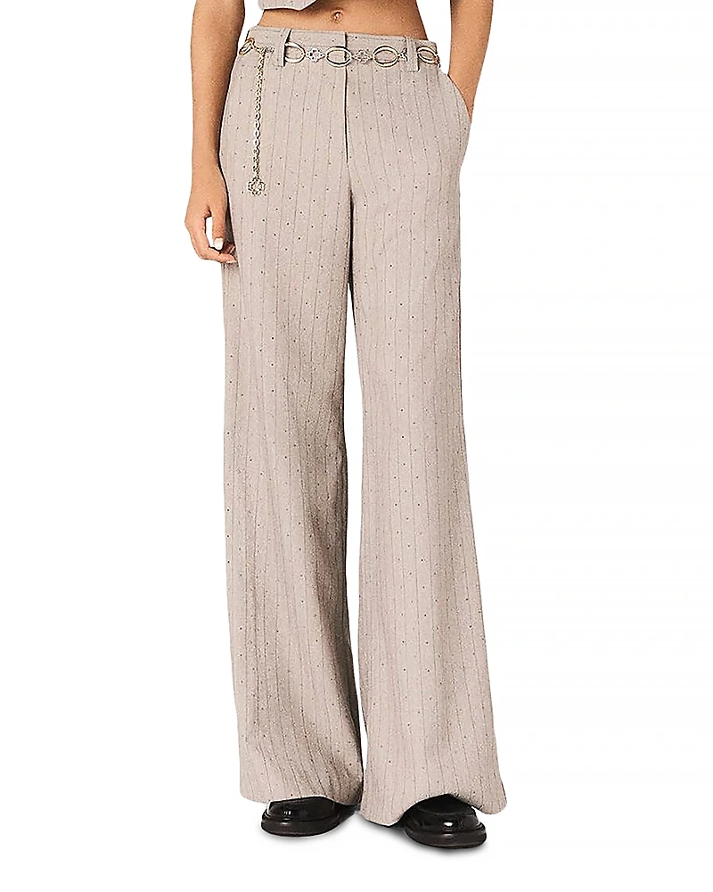 Maje Rhinestone Suit Trousers