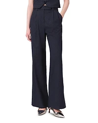 Maje Rhinestone Pinstripe Pants