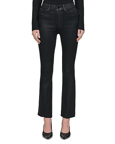 DL1961 Bridget Boot High Rise Instasculpt Coated Ankle Jeans