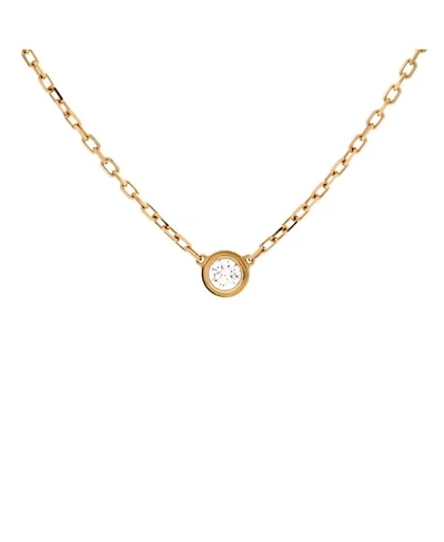 Small Cartier D'Amour Pendant Necklace 18K Gold and Diamond